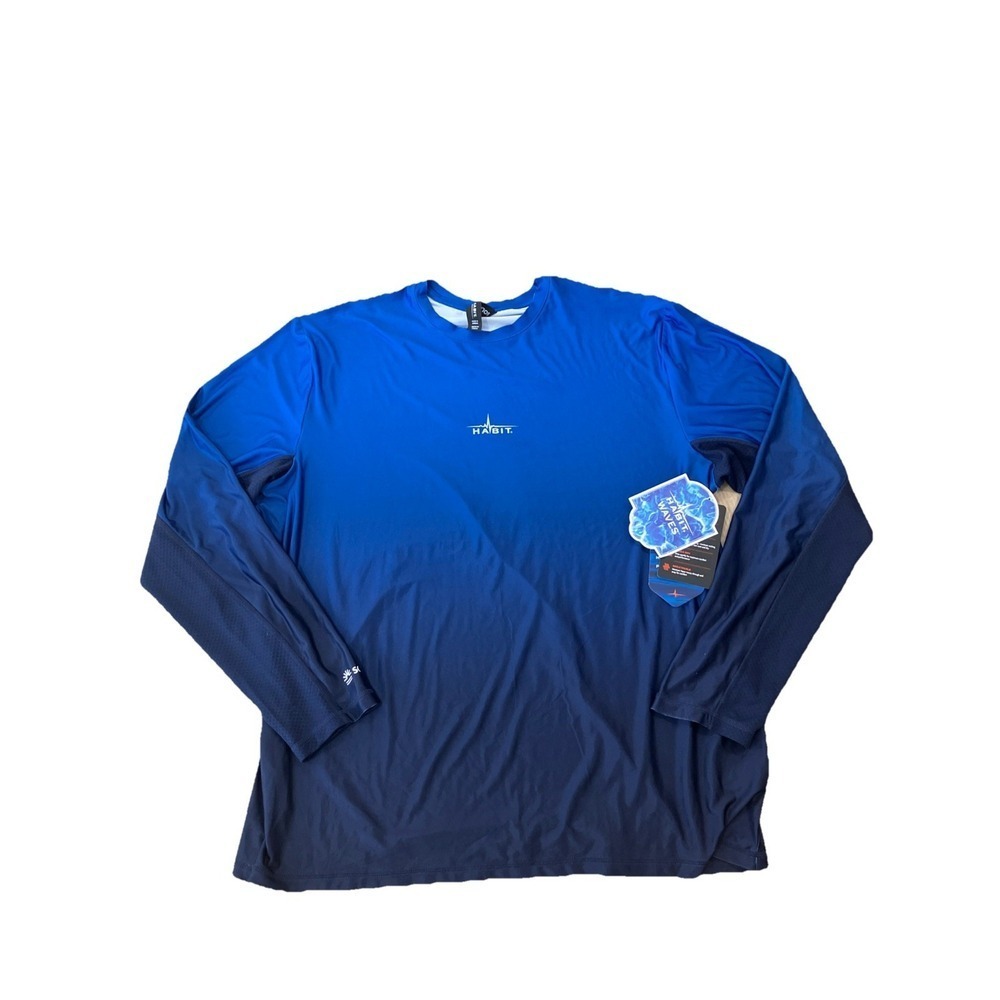 Habit Fishing Shirt Men's XL Solar Factor Blue